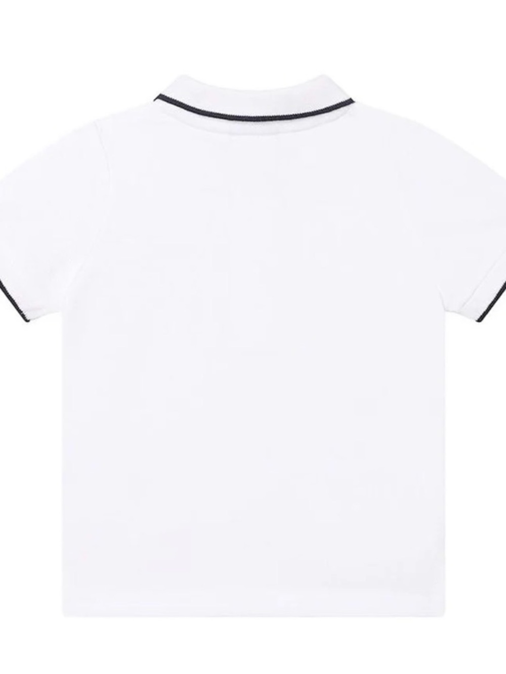 Boss White Polo Shirt with Black Trim - Picture 2 of 7